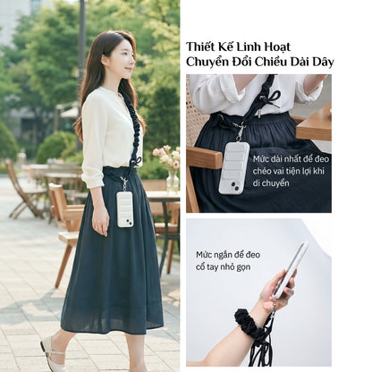 Dây Đeo Điện Thoại Máy Ảnh Túi Xách Đa Năng Chốt Rút Điều Chỉnh Độ Dài Tiện Lợi